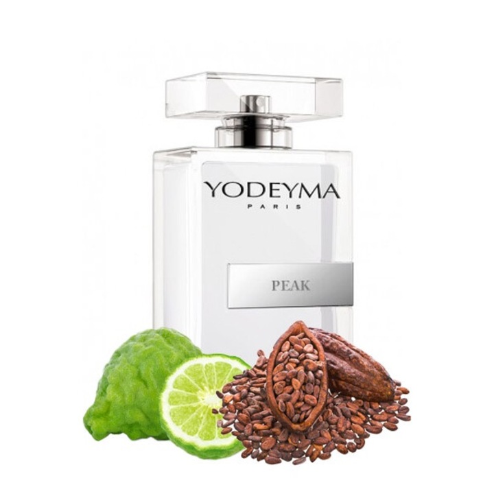 Парфюмна вода Yodeyma Peak за мъже, нюанси на бергамот, Кожа и какао, за мъжа, който иска да завладее всеки момент, 100 мл