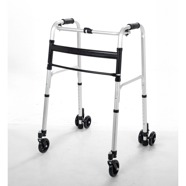 Cadru de mers pliabil reglabil cu roti AT51042
