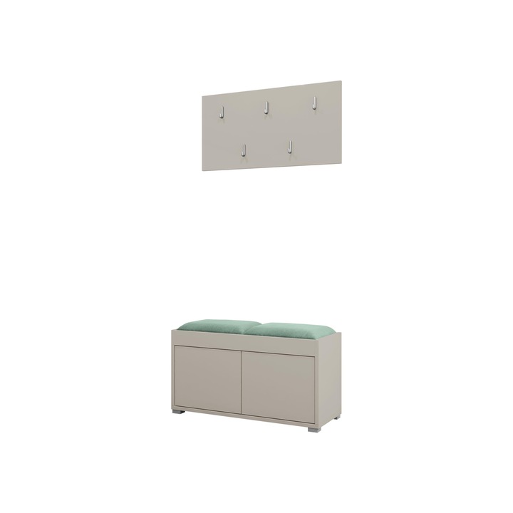 Mobilier pentru hol Alekto VII, MIRJAN24, bej + menta