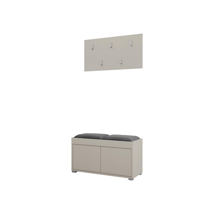 Mobilier pentru hol Alekto VII, MIRJAN24, bej + gri