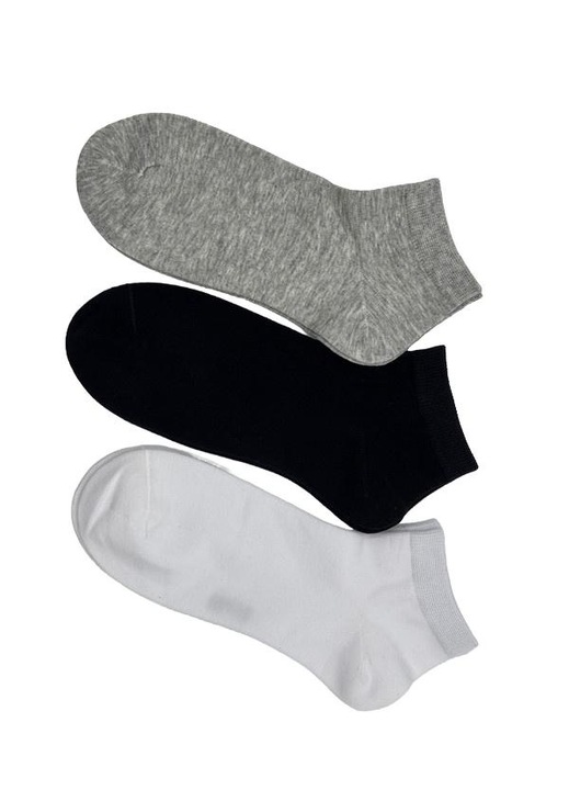 3 pár férfi zokni készlet, pamut, rugalmas, többszínű, 42-46 EU