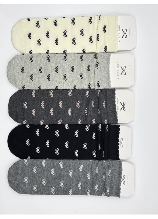 5 pár női zokni készlet, lyocell/organikus pamut, rugalmas, kényelmes, többszínű, 35-38 EU