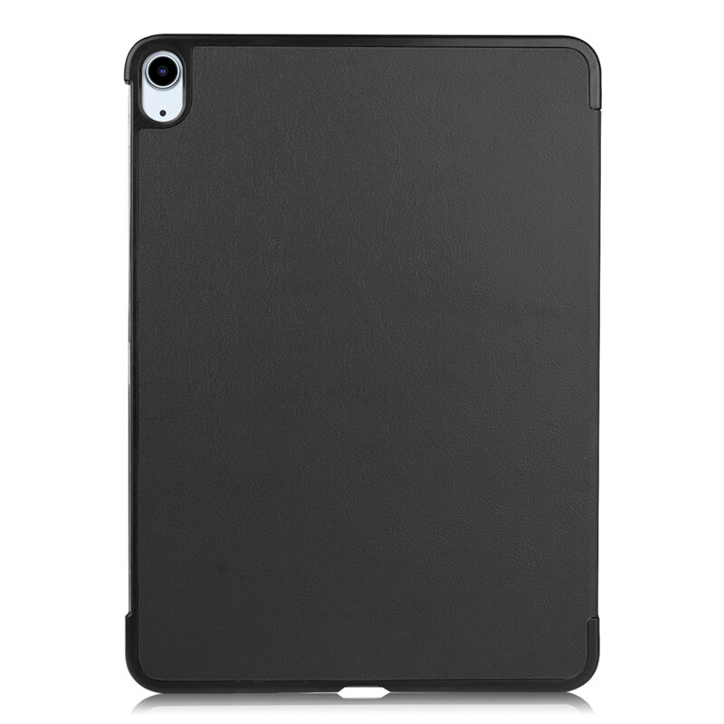 Husa de protectie flip cover pentru tableta compatibila cu Apple iPad Air 11 2024, FoldPro, tip stand, piele ecologica, Negru