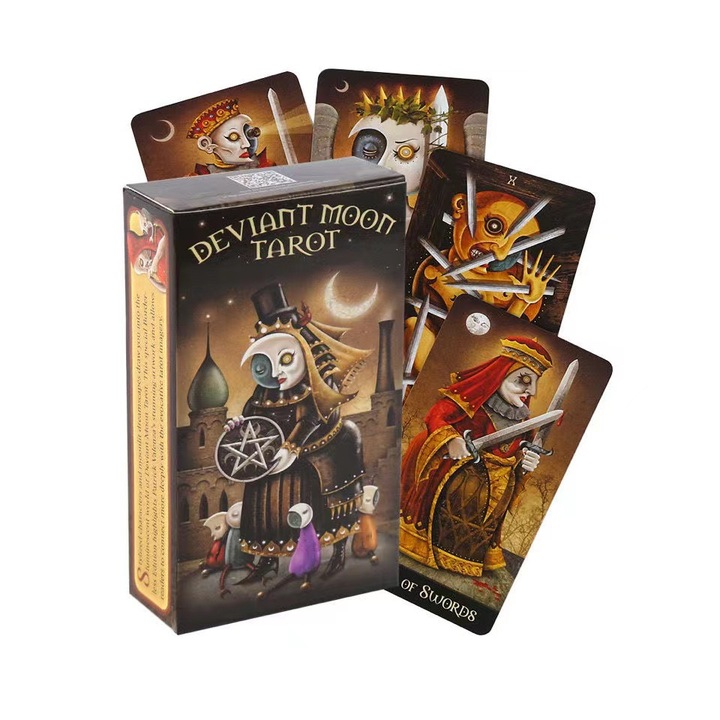Комплект карти таро Evil Moon AONYIYI, с пътеводител, 12x7см