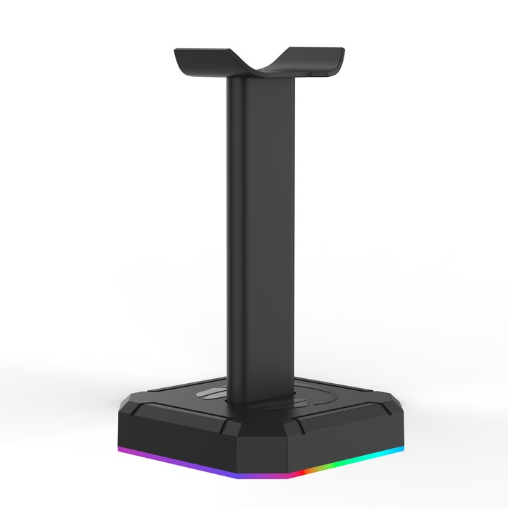 Suport casti aluminiu RGB iluminare portabil