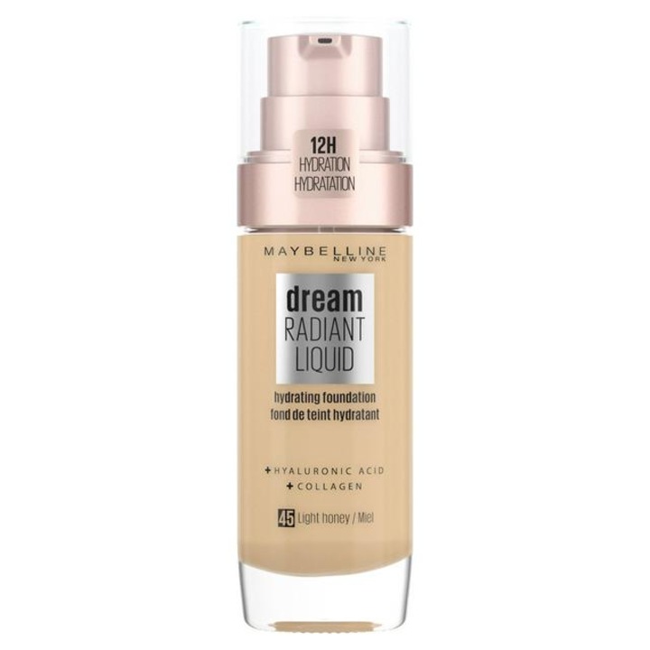 Fond de ten, Maybelline Dream Radiant Liquid, 45 Light Honey, 30 ml