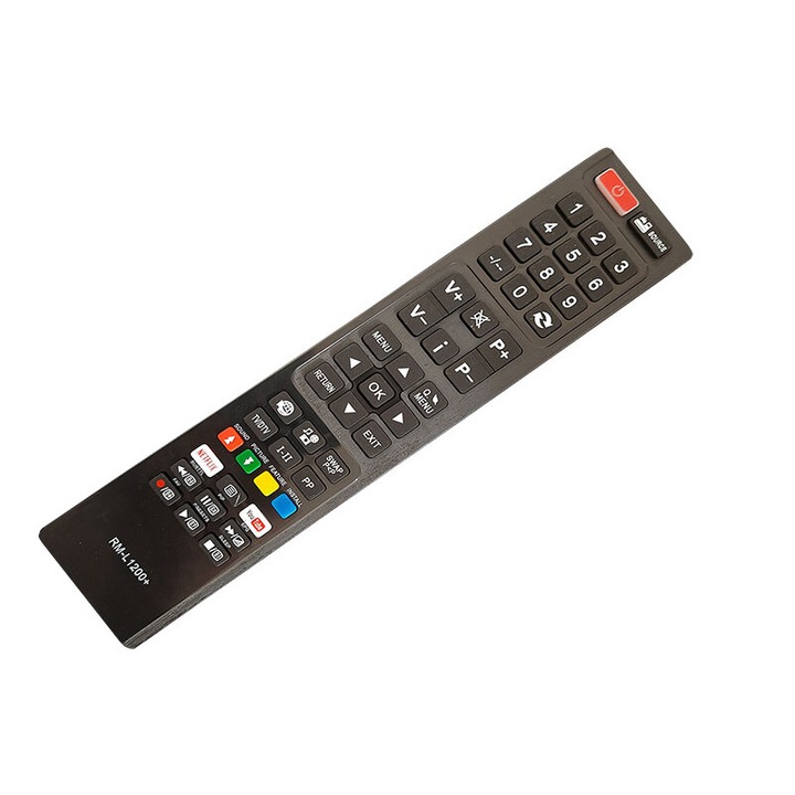 LCD дистанционно управление AKAI, DIGIHOME, FINLUX, HITACHI, TELEFUNKEN, VESTEL L1200+, evoremote®, черно