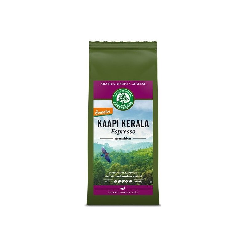 Cafea macinata expresso Kaapi Kerala BIO - Selectie Arabica si Robusta, 250g
