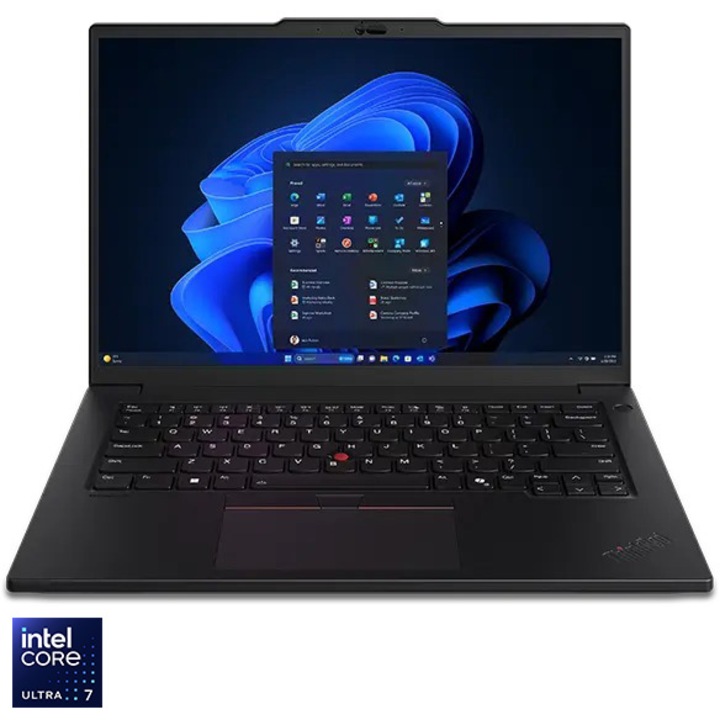 Лаптоп Lenovo ThinkPad P14s Gen 5, Intel® Core™ Ultra 7 165H, 14.5" WQXGA, IPS, 32GB DDR5 RAM, 2TB SSD, NVIDIA® RTX 500 Ada Generation 4GB GDDR6, Windows 11 Pro, Black, 3-year Courier or Carry-in