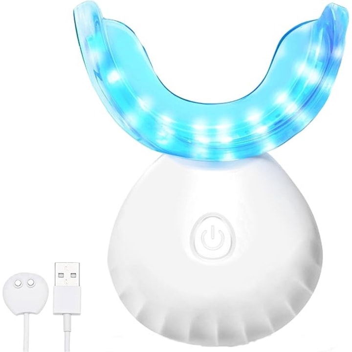 Fogfehérítő lámpa, EUJAM, 16 LED, vízálló, mágneses töltés, otthoni használatra