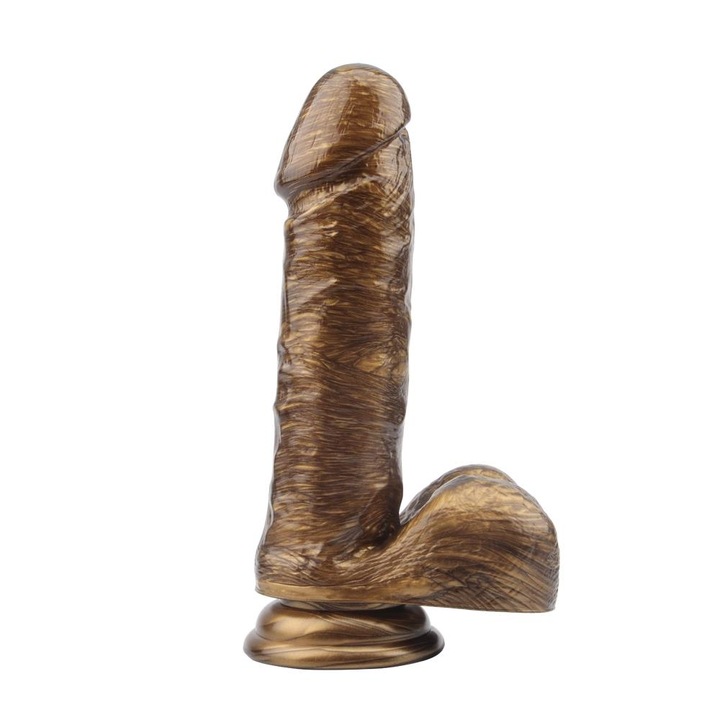 Boss Series Darkmuscle dildó, Ben dover-gold, 5 cm, Tökéletes a fürdőszobába, Tapadókoronggal a stabilitásért