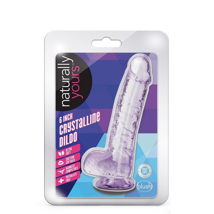 Дилдо Blush, Naturalmente Dildo, Кристално Лилав