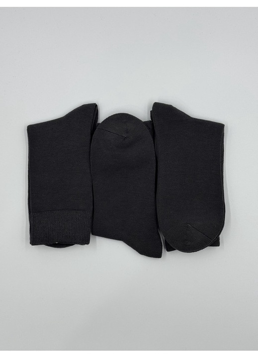 3 pár női zokni készlet, pamut, sötétszürke, 35-38 EU