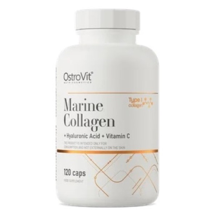 Colagen marin cu acid hialuronic si vitamina C, 120 capsule