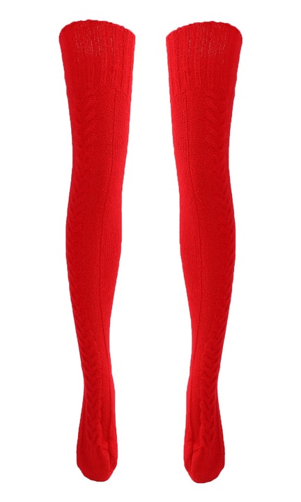 Дамски чорапи, дълги, вълнени, 1 м, нехлъзгащи се, многоцветни