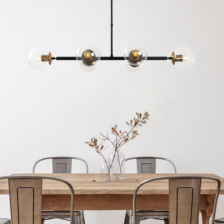 Lustra Fazli 10495 Negru / Alama