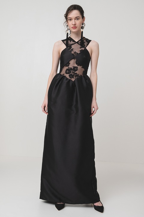 SELF-PORTRAIT, Дълга елегантна рокля, Черен