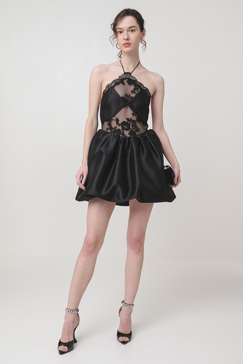 SELF-PORTRAIT, Къса халтер рокля, Черен