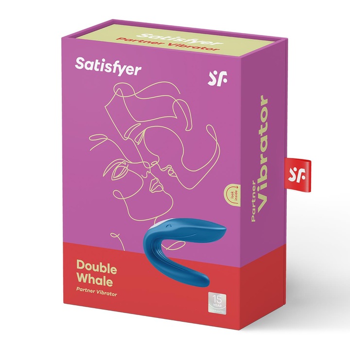 Satisfyer, vibrátor pároknak, 3 intenzitási fokozat, 7 rezgésmód, kék, USB, vízálló