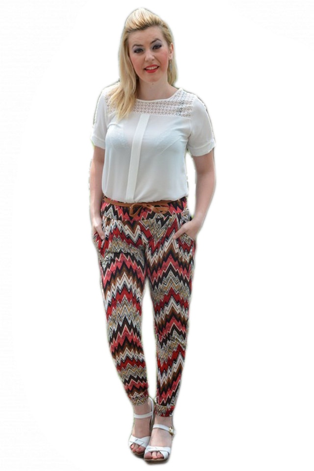 Pantaloni de vara ,D&J Exclusive, Maro