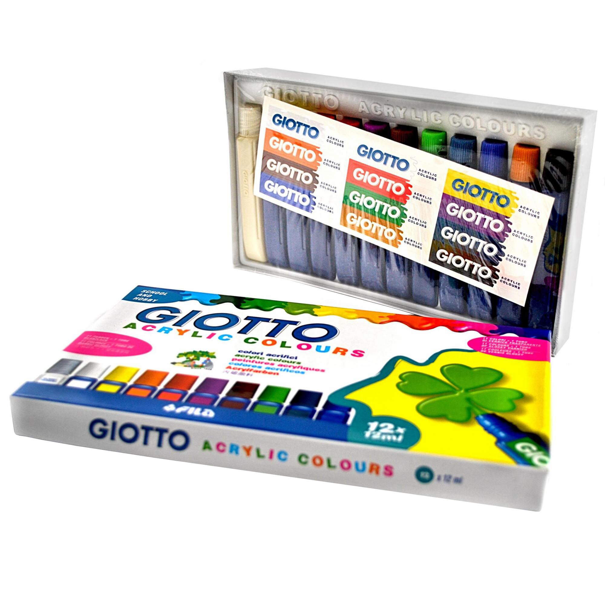 Tempera GIOTTO ACRYLIC 12 culori