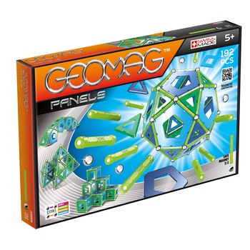Set de constructie magnetic Geomag, Panels 192 piese Set de constructie magnetic Geomag, Panels 192 piese