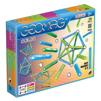Set de constructie magnetic Geomag, Color, 35 piese Set de constructie magnetic Geomag, Color, 35 piese