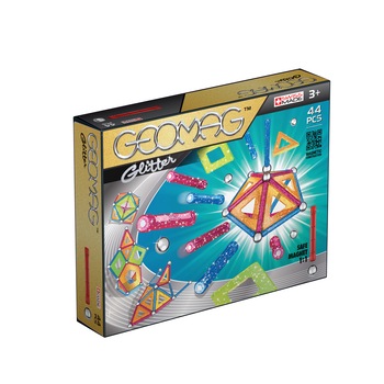 Set de constructie magnetic Geomag, Glitter, 44 piese Set de constructie magnetic Geomag, Glitter, 44 piese