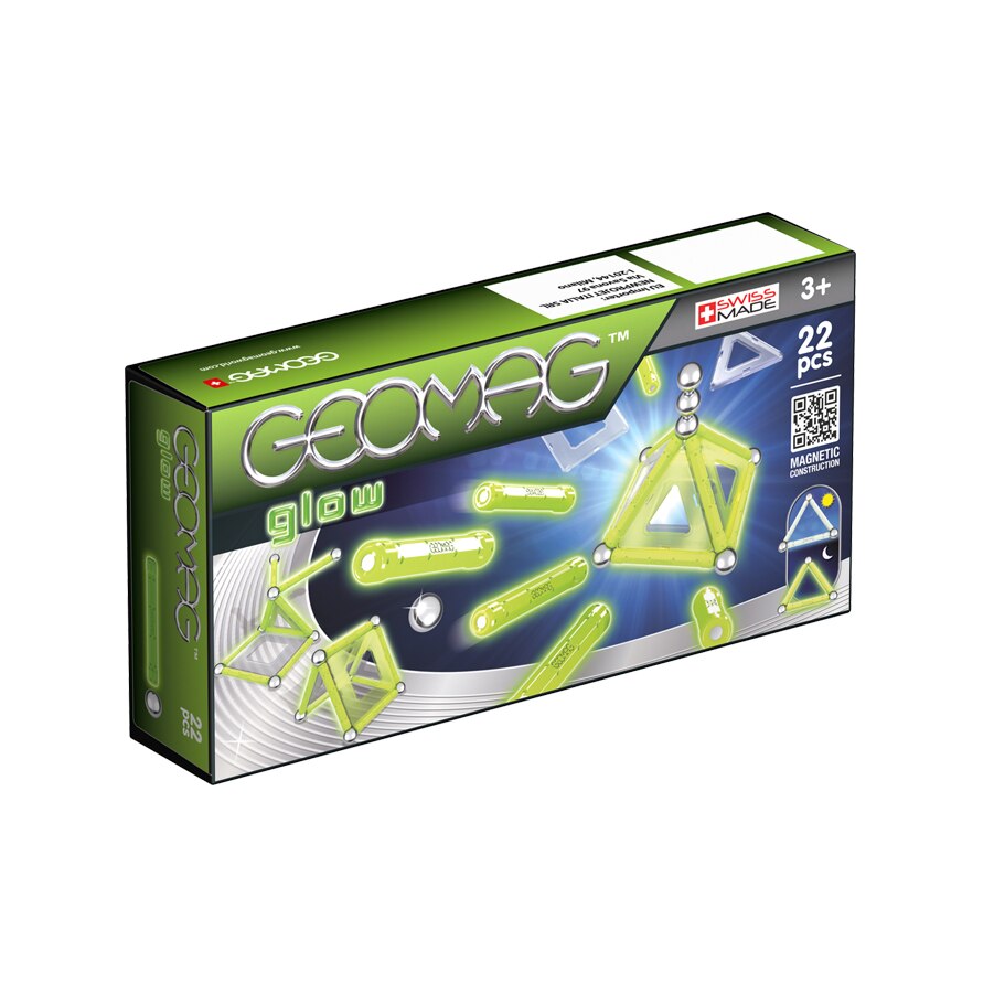 Set de constructie magnetic Geomag, Glow, 22 piese