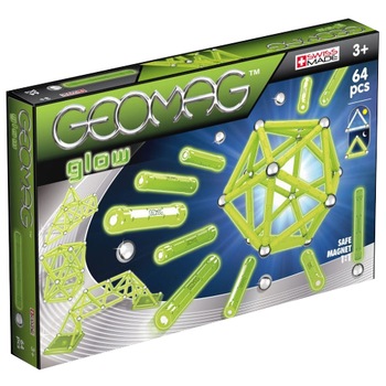 Set de constructie magnetic Geomag, Glow, 64 piese Set de constructie magnetic Geomag, Glow, 64 piese