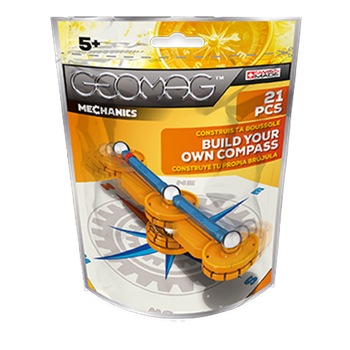 Set de constructie magnetic Geomag, Mechanics Compass, 21 piese Set de constructie magnetic Geomag, Mechanics Compass, 21 piese