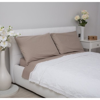 Cearsaf pilota Colenza din bumbac 100%, maro Cearsaf pilota Colenza din bumbac 100%, maro