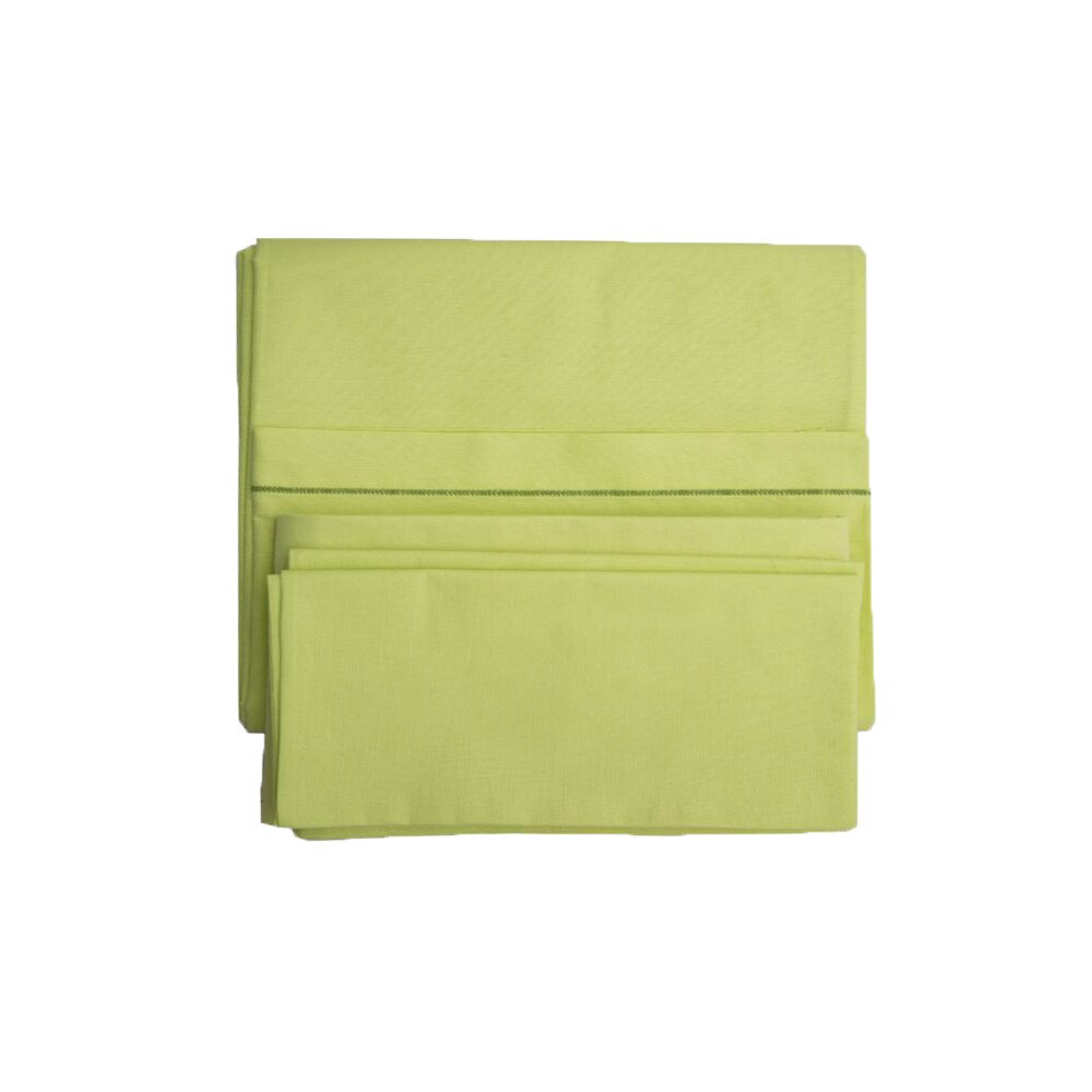 Set complet lenjerie Colenza din bumbac 100%, verde