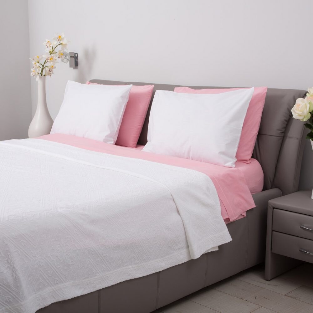 Cearsaf pilota Colenza din bumbac 100%, roz