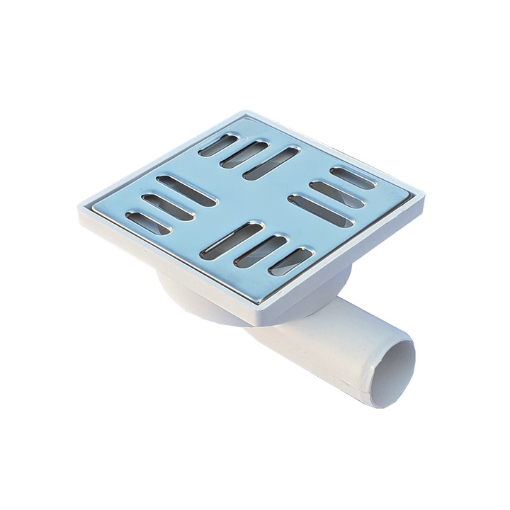 Sifon Pardoseala cu iesire laterala de 32, colector, cu gratar inox 100x100