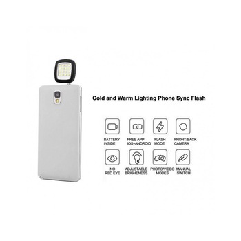 Blitz Pentru Telefon Cu 16 LED Si 3 Trepte Luminozitate Blitz Pentru Telefon Cu 16 LED Si 3 Trepte Luminozitate