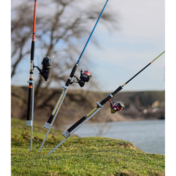 Suport pentru lanseta TTP Otel Zincat 12x40X700 mm - Fixare solida in sol