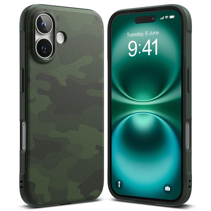 Husa pentru iPhone 16 Plus Ringke Onyx - Verde inchis