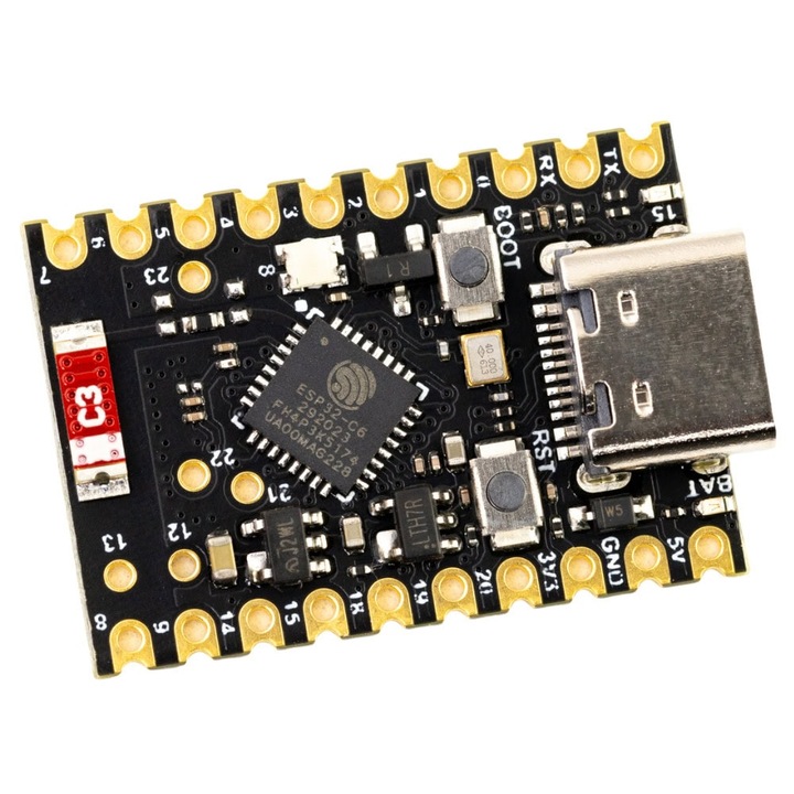 Платка ESP32-C6-ZERO, Mini, Wifi, Bluetooth