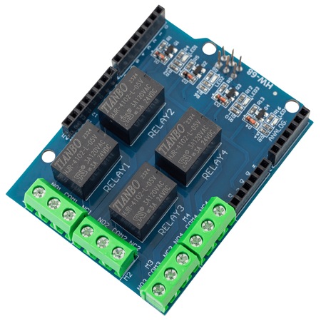 Релеен модул, Arduino Relay Shield, Overlay за Arduino Uno - eMAG.bg