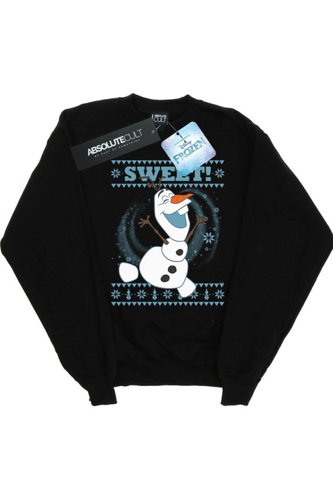 Disney Frozen Sweet karácsonyi kapucnis női, fekete S INTL