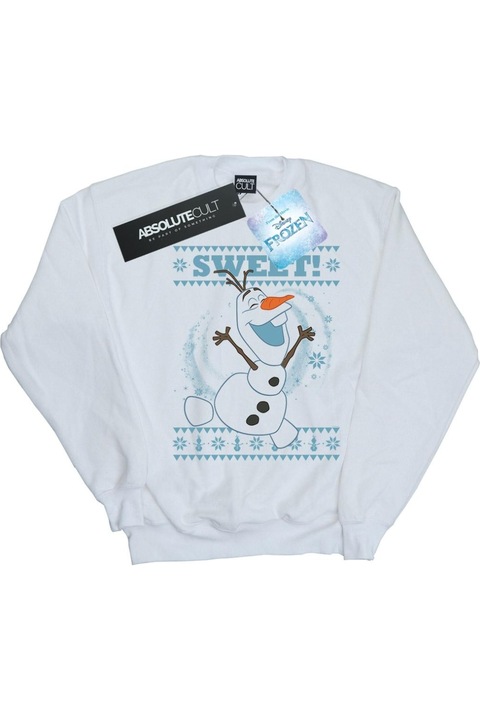 Дамски суитшърт Disney Frozen Sweet Christmas, Бял, Бял