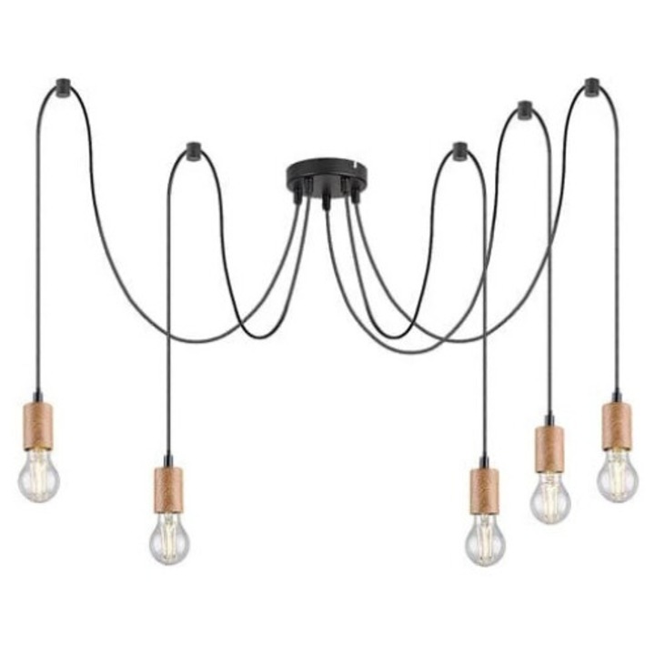 Lustra Dollien 72075 Negru Mat / Fag