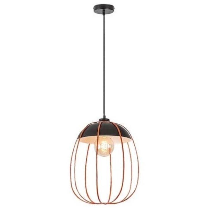 Lustra Svens 72034 Negru Mat / Portocaliu