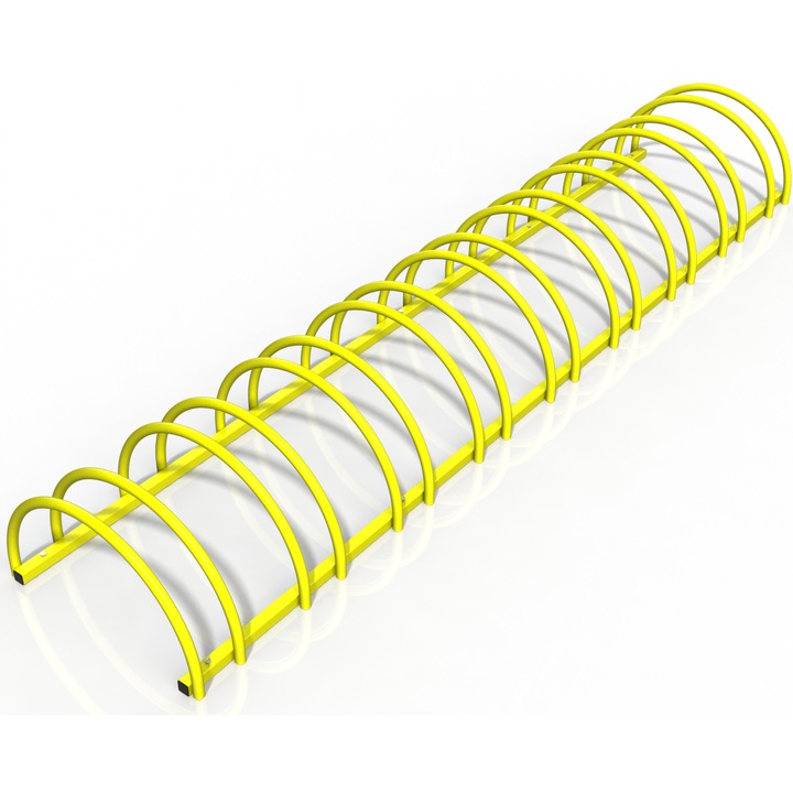 Улична опора за велосипед с 9 гнезда - модел 0022-9 Жълта