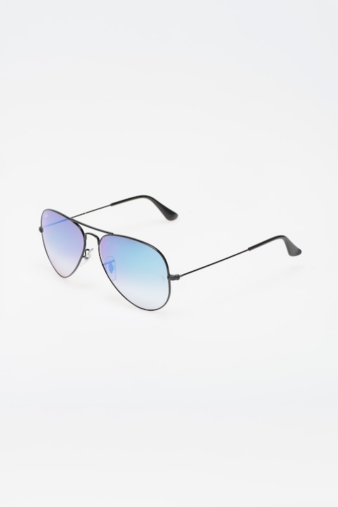 Ray-Ban, Унисекс огледални слънчеви очила Aviator, Черно, 58-14-135 Standard