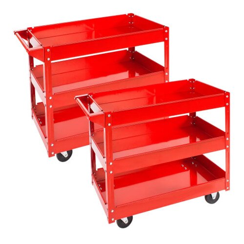 Set 2 carucioare pentru atelier auto, 3 etaje