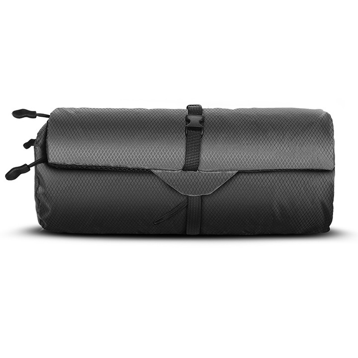 Мъжка тоалетна чанта AONYIYI, водоустойчива, сгъваема, материал Оксфорд, черна
