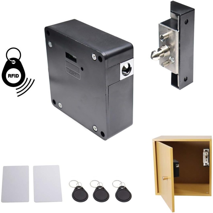 Wacorresi скрита електронна Yala за дървени шкафове, комплект от 5 IC карти, DIY монтаж