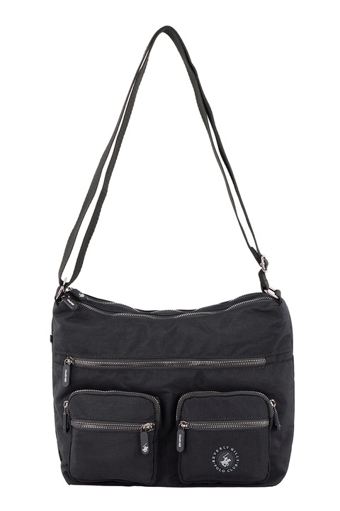 Beverly Hills Polo Club, Geanta messenger cu buzunare multiple, Negru stins